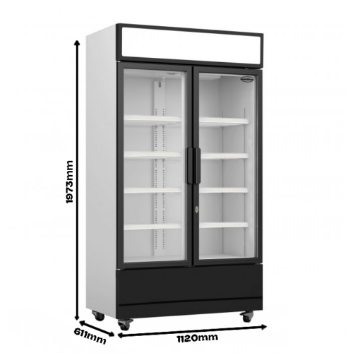 Frigo à boisson 2porte vitrée 750 ltr – Image 2