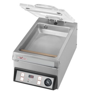 Machine sous vide, couvercle bombé, cuve acier inox - 4 m3/h