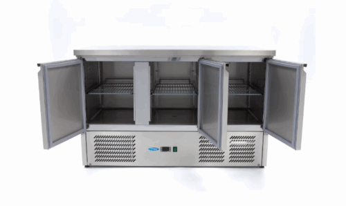 table Réfrigérateur de comptoir - 137 cm - 3 portes – Image 3