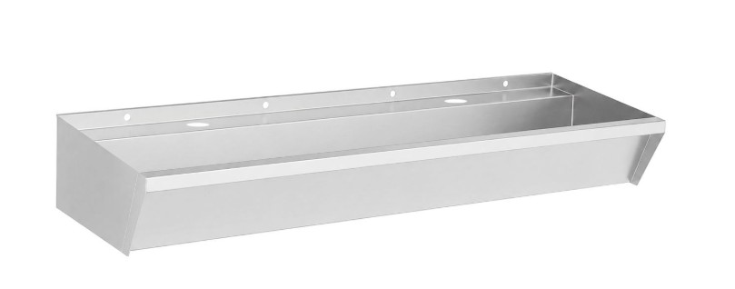 ÉVIER INOX 2 ROBINETS 1200X360X135MM