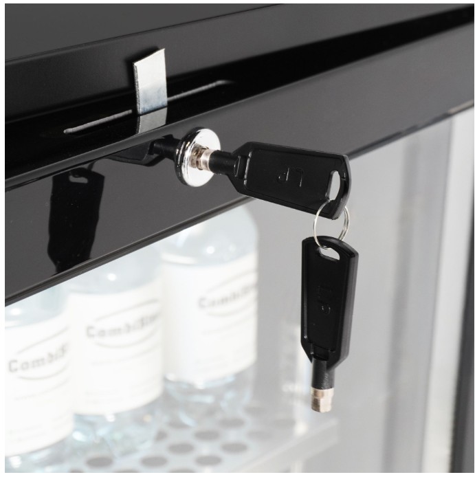 BAR RÉFRIGÉRÉE 4 PORTES EN VERRE NOIR – Image 6