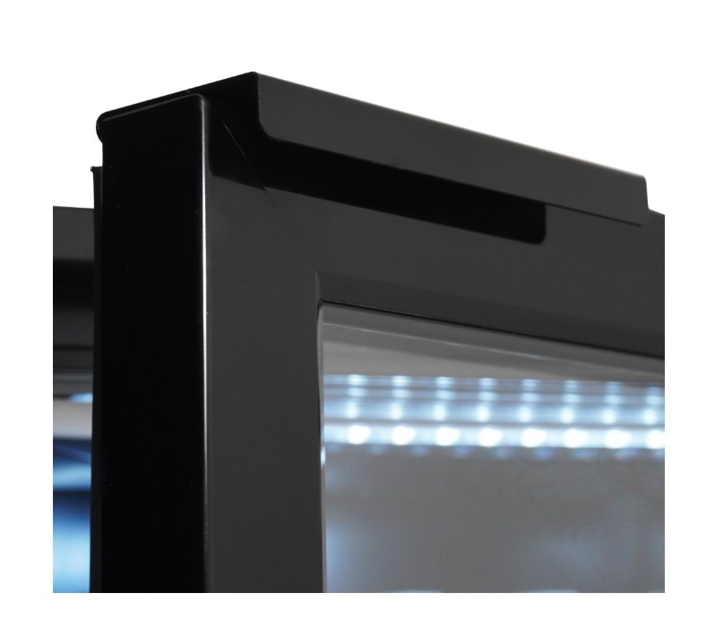 BAR RÉFRIGÉRÉE 4 PORTES EN VERRE NOIR – Image 5