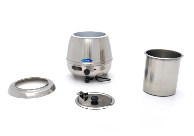 Marmite à soupe – 10 L – pot intérieur amovible – acier inoxydable – avec encoche pour louche – Image 11